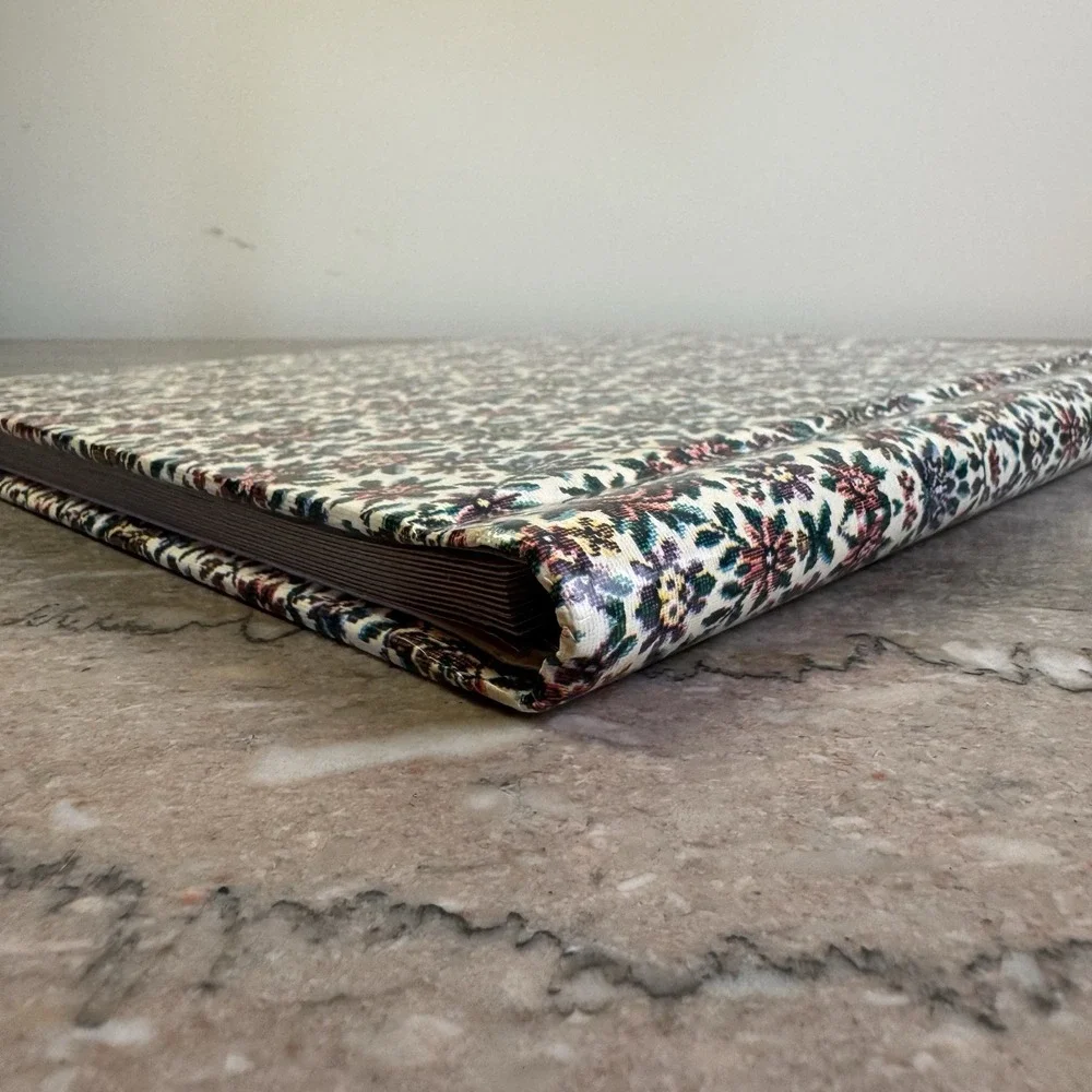 Vintage Floral Tapestry Pattern Photograph Scrap Album Self Stick Cottagecore